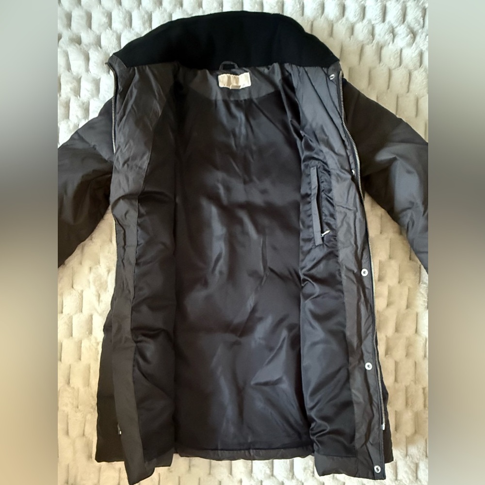 Michael Kors Women’s Quilted Down Puffer Coat Parka Jacket Olive Green Sz Small - Picture 3 of 7